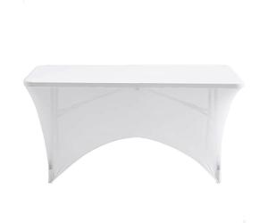 Aktive 61545 - Housse de table de jardin blanche - Protection élastique - 120 x 61 x 76 cm - Housse de meubles de jardin résistante avec fermeture renforcée - Housse pour meubles de jardin