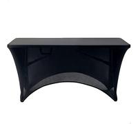 AKTIVE 61545 - Housse de table de jardin noire, protection pour meuble élastique 120 x 61 x 76 cm, robuste avec support de renfort, extérieur
