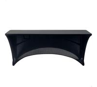 AKTIVE 61545 - Housse de Table de Jardin Noire, Protège-Table Élastique 180X61X76cm, Housse de Protection Robuste pour Meubles de Jardin avec Fixation Renforcée, Housse de Mobilier d'Extérieur