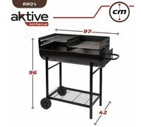Aktive Barbecue charbon mobile 97 x 42 x 96 cm Noir Taille unique