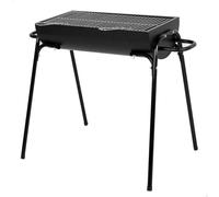 AKTIVE Barbecue Portable au Charbon de Bois, 91X33X71 cm, Noir Mat, Grille en Acier Inoxydable, Grande Surface, Structure en Métal, 4 Pieds, Poignées de Transport latérales (63111)