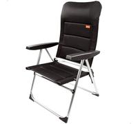 AKTIVE Chaise Pliante Rembourrée Haut de Gamme, Noir, pour Terrasse, Balcon, Patio ou Jardin, Dimensions 49X59X105 cm, Matériau Aluminium et 100% Polyester, Anti-Basculement