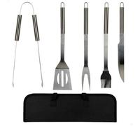Aktive Ensemble 5 Pièces Ustensiles Barbecue Argenté