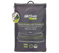 AKTIVE Housse de Protection pour Bain de Soleil de Jardin 200X75X45 cm, Rectangulaire Imperméable, Polyester 100 g, M², Protection Contre la Pluie et la Poussière, Fermeture Réglable