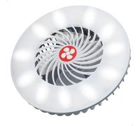 AKTIVE Lampe Ventilateur LED Rechargeable avec Chargeur USB, Portable et Multifonction, 54 LED, 3 Vitesses de Ventilation et Longue durée de Vie de la Batterie, e pour Le Camping et la Maison (63078)