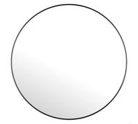 AKTIVE Max Home 18449 Miroir Mural Rond D70, Platine arrière, Cadre métallique Noir, Verre, Fixation sûre (vis Non incluses) Idéal pour salles de Bains, Chambres, salles à Manger, etc