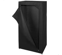 AKTIVE Max Home Armoire en Tissu, 70x46x148 cm, Poids supporté 8 kg, Housse Enroulable, Housse Textile Amovible Noire, Mobilier de Camping, Séjour temporaire (18801)
