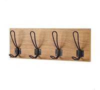 AKTIVE Max Home Cintre Mural 45x7x15 cm, avec 4 cintres, Charge maximale 4 kg, Effet Bois, pour Suspendre Manteaux, Chapeaux, Sacs (18521)