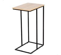 AKTIVE Max Home Table d'Appoint en Forme de C, Bois et Acier, 40X30X66 cm, 6 kg Max, Forme Rectangulaire, Système de Mise à Niveau, Stable et Robuste, Table de Canapé, Petites Tables d'Appoint (18423)