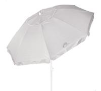 AKTIVE Parapluie de plage, UV50, Dimensions D220 cm, Gris, Protection UV50, Tissu Oxford, Mât en aluminium 28/32 mm, 8 mâts, Housse de transport avec bandoulière incluse (62489)