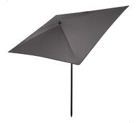AKTIVE Parasol terrasse gris, 180 cm, rectangulaire, UV30, inclinable (61164)