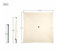 Aktive Parasol de jardin - Beige