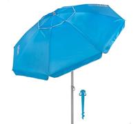 Aktive 8 Ribs With Support Beach Umbrella Bleu 200 cm