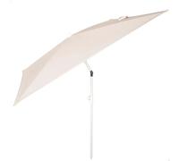 AKTIVE Parasol de terrasse rectangulaire 180 x 145 cm, beige, 4 baleines, mât inclinable, protection UV30, structure en acier robuste, idéal pour balcons, jardins et extérieur (61145), beige, 180 x