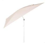 AKTIVE Parasol de terrasse rectangulaire 180 x 145 cm, beige, 4 baleines, mât inclinable, protection UV30, structure en acier robuste, idéal pour balcons, jardins et extérieur (61145), beige, 180 x