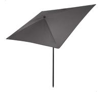 AKTIVE Parasol terrasse gris, 180 cm, rectangulaire, UV30, inclinable (61164)