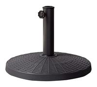 AKTIVE Pied de Parasol Rond, Parasol d'Extérieur 44,5 X 33 cm, Polyrésine Noire, Tube Acier Ø 38-48 mm, Pieds de Parasol, Jardin, Terrasse, Résistant, Réglable, Durable (53902)