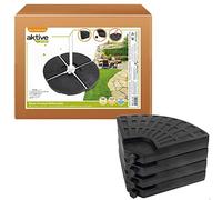 Aktive 4-piece Round Refillable Parasol Foot Noir 48 x 48 x 7.5 cm