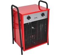 Aktobis WDH-IFH20 Chauffage de chantier soufflant | 400V/ 32A, 20 kW | Chauffage électrique à air pulsé, à courant fort, metal, avec raccord de tuyau (Ø 30 cm) | pour chantiers, halls industriels