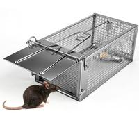 Akunsz 1x Piege a Rat Exterieur Cages Souris Attrape Rat XXL Piège à Loir Professionnel Argenté