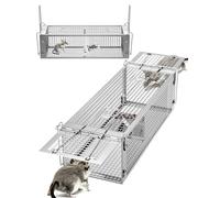 Akunsz Rattenfalle 1x Piege a Rat 40cm à Deux Entrées Piège à Rats Exterieur XXL Cages Attrape Souris Loir Rongeur Mulot Rat Trap Professionnel Réutilisable