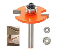 AKYLIN Fraise à rainure de 8 mm, fraise à disque avec 2 roulements interchangeables, emporte-pièce articulé pour biscuits, outil d'assemblage pour biscuits en bois