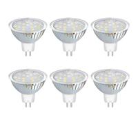 Akynite Ampoule GU5.3 LED 12V 3W Blanc Froid 6000K 300LM, Ø50mm MR16, 120 Degrés, Équivalent GU5.3 20W Halogen, AC/DC 12V Spot LED GU5.3 pour Cuisine Salle de Bain, Non-dimmable, lot de 6