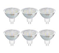 Akynite Ampoule GU5.3 LED 12V 3W Blanc Neutre 4000K 300LM, Ø50mm MR16, 120 Degrés, Équivalent GU5.3 20W Halogen, AC/DC 12V Spot LED GU5.3 pour Cuisine Salle de Bain, Non-dimmable, lot de 6