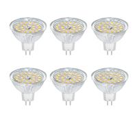 Akynite Ampoule GU5.3 LED 12V 5W Blanc Chaud 3000K, Ø50mm, Équivalent GU5.3 35W 50W, 500LM, AC/DC 12V MR16 GU5.3 Spot LED Encastrable pour Jardin Extérieur/Entrée/Terrasse, Non-dimmable, lot de 6