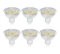 Akynite Ampoule GU5.3 LED 12V 5W Blanc Neutre 4000K, Ø50mm, Équivalent GU5.3 35W 50W, 500LM, AC/DC 12V MR16 GU5.3 Spot LED Encastrable pour Jardin Extérieur/Entrée, Non-dimmable, lot de 6