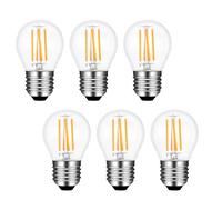 Akynite Ampoule LED Globe E27 Blanc Froid 6000K 400 Lumen, AC 220V, G45 LED 4W Équivalent E27 40W incandescence, Ampoule E27 Globe LED pour Eclairage Décoratif, non-dimmable, lot de 6