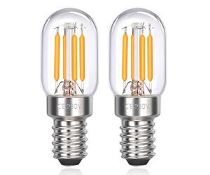 Akynite Ampoule LED T22 E14 3W Blanc Chaud 2700K pour Frigo, 250LM, AC 230V, Équivalent à Halogène E14 25W, E14 Petite Filament Retro LED Lampe pour Hotte Cuisine/Lampe de Sel, lot de 2