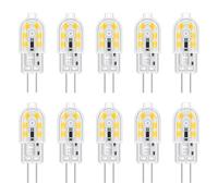 Akynite Lot de 10 ampoules LED G4 2 W 12 V Blanc froid 6000 K 200 lm Remplacement pour spot halogène G4 10 W 20 W Intensité non variable Ampoule à culot à broches LED 12 V AC DC pour hotte aspirante