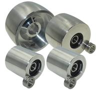 (AL4-24) usiné CNC Ceinture Ensemble de Roues de Moulin Broyeur pour Couteau 100 mm Drive-24 mm Tige 75 mm Track Enrouleur de 50 mm
