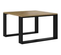 ALADA - Table basse carrée style industriel - 67x67x40 cm - Table basse en décor bois