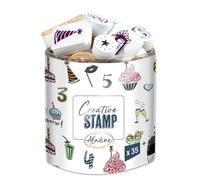 Kit de tampons - Aladine - Joyeux anniversaire - 36 pcs - Scrapbooking - Décoration