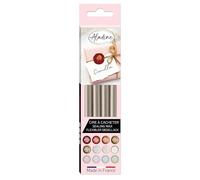 Aladine - 4 Bâtons de Cire à Cacheter Taupe - Sceau de Cire - Pour Pistolet à Cire - Coloris Gris - Idéal Faire Part Mariage Baptême, Naissance, Lettres, Courriers, Menus & Cadeaux - 72425