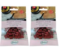 Aladine - 60 Perles de Cire à Cacheter - Rouge Nacre - Pour Créer Sceau de Cire - Fleurs de Cire - Faire Part Mariage, Naissance, Lettres, Courriers, Menus & Cadeaux - 72622 (Lot de 2)