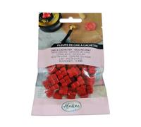 Aladine - 60 Perles de Cire à Cacheter - Rouge - Pour Créer Sceau de Cire - Fleurs de Cire - Faire Part Mariage, Naissance, Lettres, Courriers, Menus & Cadeaux - 72623