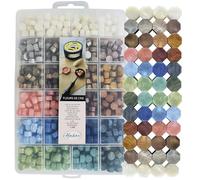 Aladine - 600 Perles de Cire à Cacheter - 24 Couleurs Métalliques & Brillantes - Pour Créer Sceau de Cire Dorés, Argentés, Rose - Mariage Naissance Lettres Courriers & Cadeaux - 72496