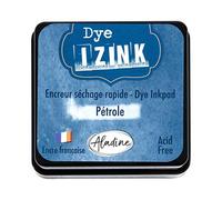 Aladine - Encreur Izink Dye Pétrole - Encreur à Séchage rapide pour Tampons et Pochoirs - Scrapbooking et Carterie Créative - Encre Française - Taille M - 5 x 5 cm - Couleur Bleu Pétrole 19271