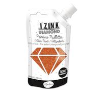Aladine - Izink Diamond - Peinture Pailletée - Ultra Concentrée en Paillettes - Décoration Tout Support - DIY et Loisirs Créatifs - Made in France - Gourde Souple 80 ml - Cuivre