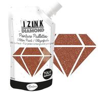Aladine - Izink Diamond Rouge 80 ml - Peinture Pailletée - Pour Tout Support : Papier, Tissu, Béton, Métal, Bois - DIY et Loisirs Créatifs - Noël - Rouge Brillant - 80839
