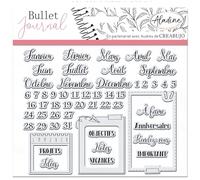 Aladine - Kit 55 Tampons Organisation Mois - Tampons Transparents pour Scrapbooking, Carterie, Loisirs Créatifs - Stampo Bullet Clear - 03958