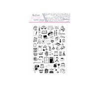 AladinE Tampons Stampo Bullet Journal QUOTIDIEN – Planche de tampons mousse empreinte silicone