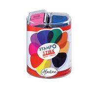 Aladine - Stampo Izink Pigment Prima - Kit de 10 Encreurs Couleurs Principales - Set Encreurs pour Tampons Scrap, DIY, Loisirs Créatifs - Couleurs Prima