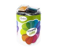 Aladine - Stampo Izink Pigment Vitamine - Kit de 10 Encreurs Couleur - Set Encreurs pour Tampons Scrap, DIY, Loisirs Créatifs - Couleurs Vives