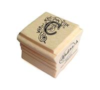 Aladine - Tampon Alphabet Arabesque - Support En bois - Scrapbooking et Carterie Créative - Lettre C