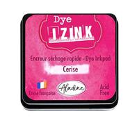 Aladine - Tampon Encreur Rose Fuchsia - Izink Dye 5 x 5 cm - Encre à Séchage Rapide - pour Scrapbooking, Carterie, Pochoirs, Loisirs Créatifs - Encre Française - Taille M - Cerise - 19257