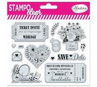 Aladine - Tampons Mariage - Tampons Transparents - Faire-Parts, Invitation, Ticket - Stampo Clear - 04236